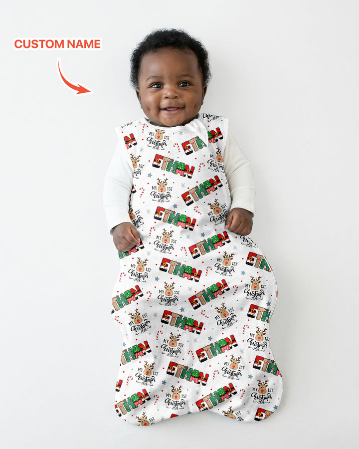 Custom Name "My First Christmas 2025" - Bamboo Sleep Bag (G)