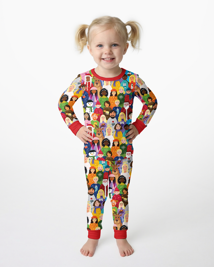 Together for Christmas Bamboo Two Piece Long Sleeve Pajama Set