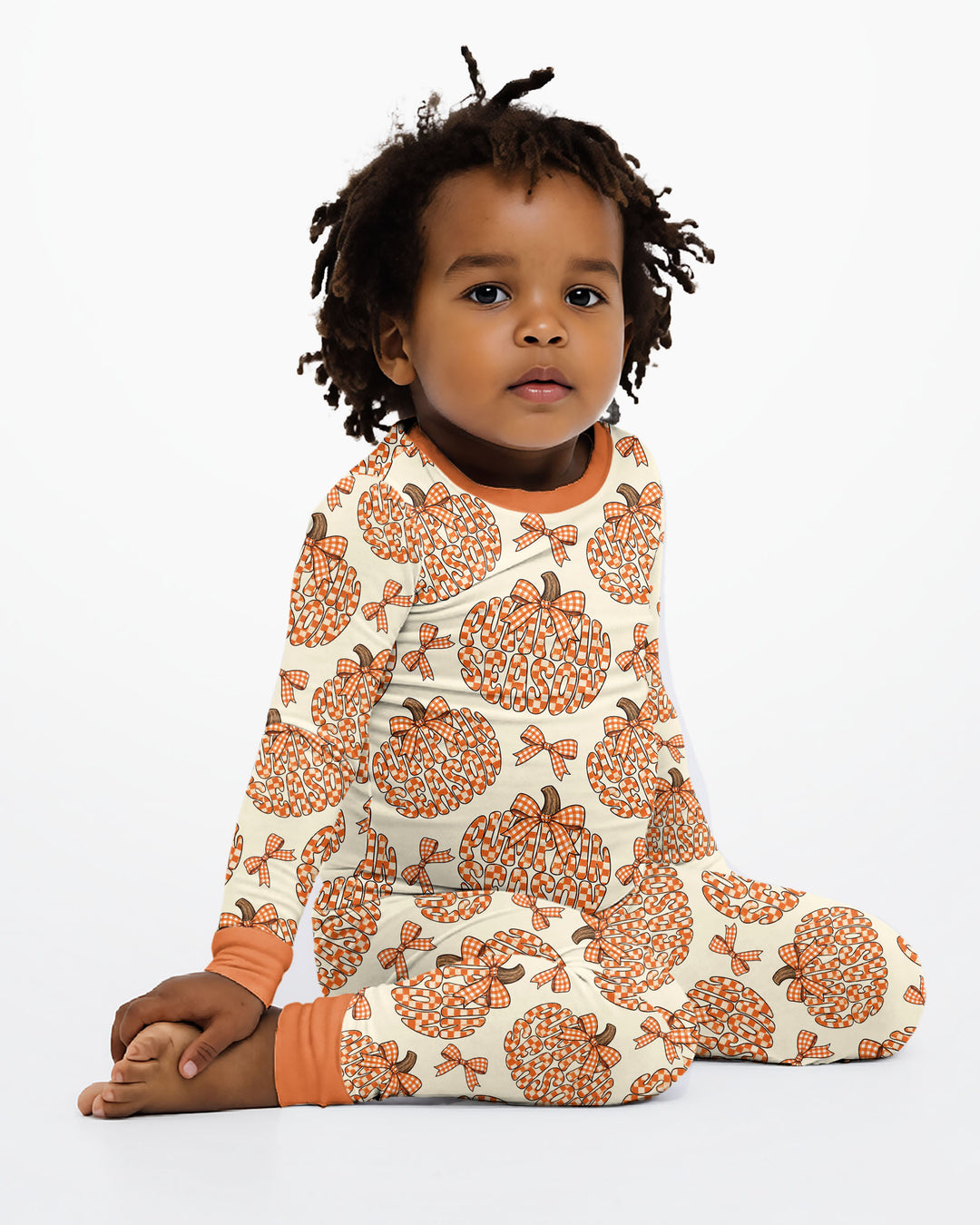 Pumpkin Season Bamboo Two Piece Long Sleeve Pajama Set