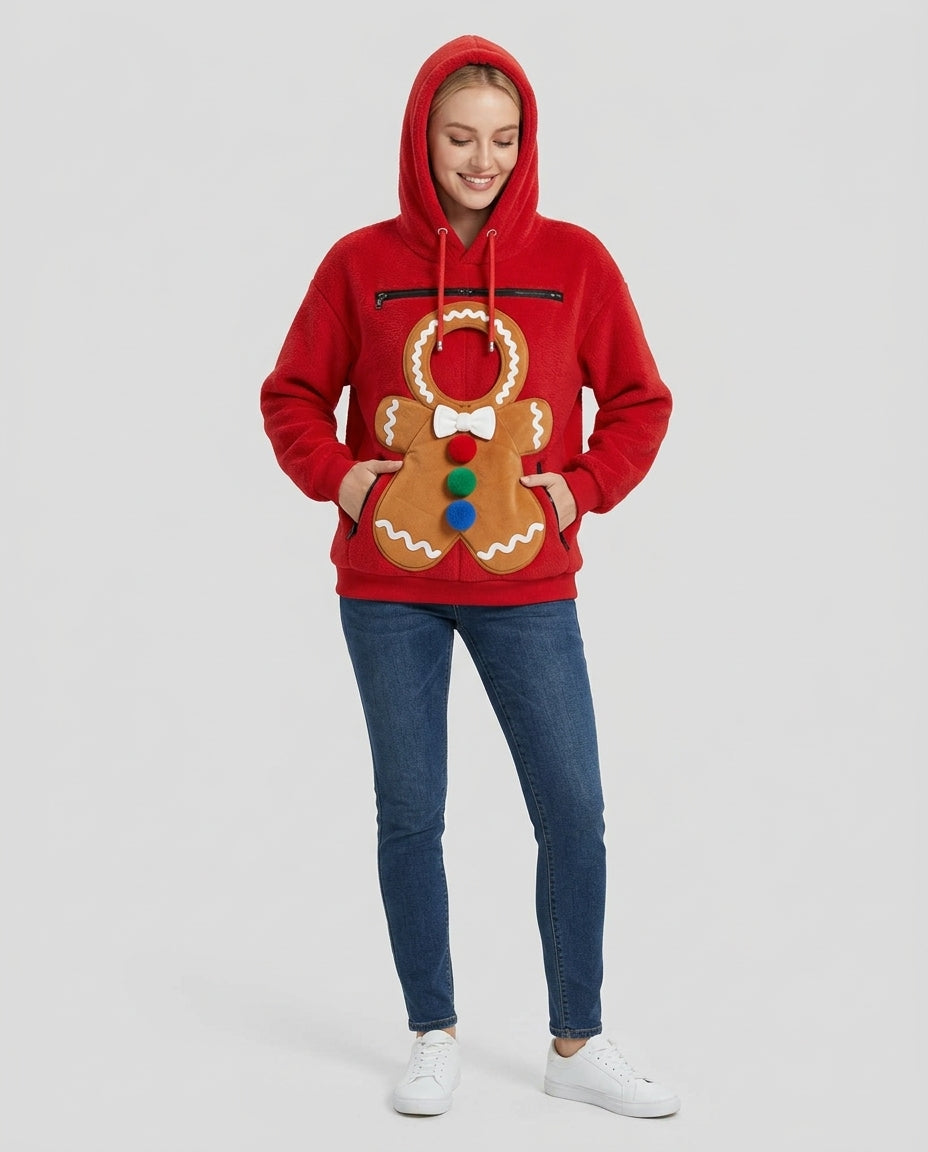 Gingerbread Animals Carrier Hoodie