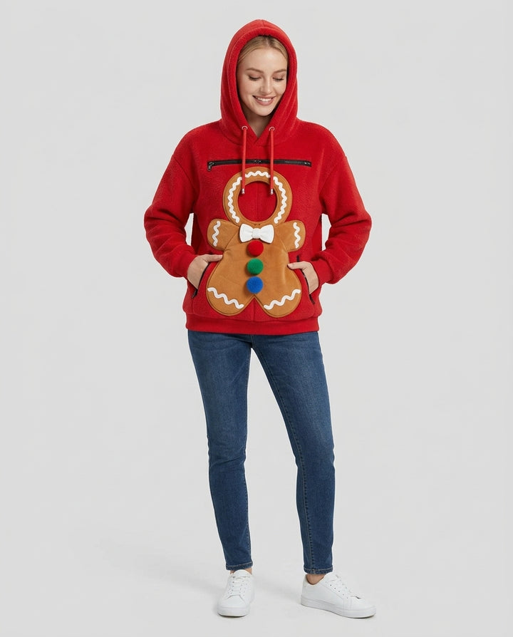 Gingerbread Animals Carrier Hoodie