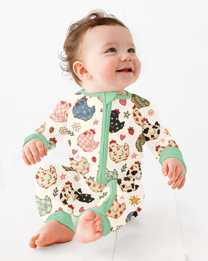 Playful Farm Chicken Bamboo Convertible Zippy