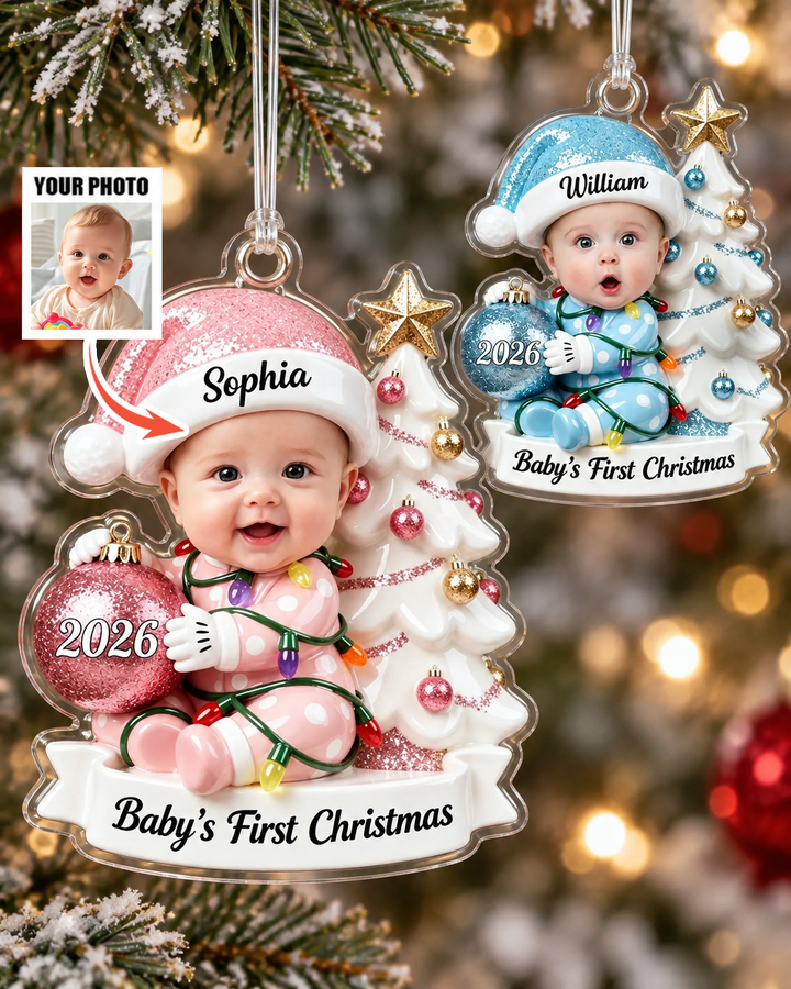 Funny Baby Tree Christmas Acrylic Ornament