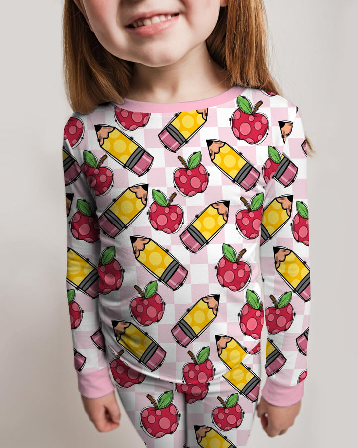 Zweiteiliges Langarm-Pyjama-Set mit Sommerfrüchten