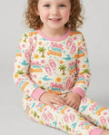 Groovy Summer Walk With Jesus Bamboo Two Piece Long Sleeve Pajama Set