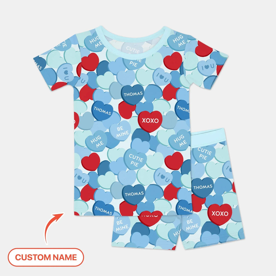 Zweiteiliges Pyjama-Set mit kurzen Ärmeln und Shorts im Sommer-Design