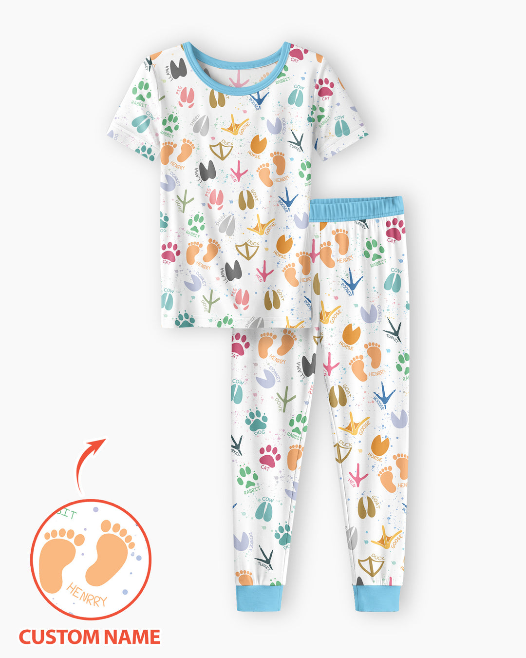 Zweiteiliges, kurzärmliges Pyjama-Set mit Marienkäfern