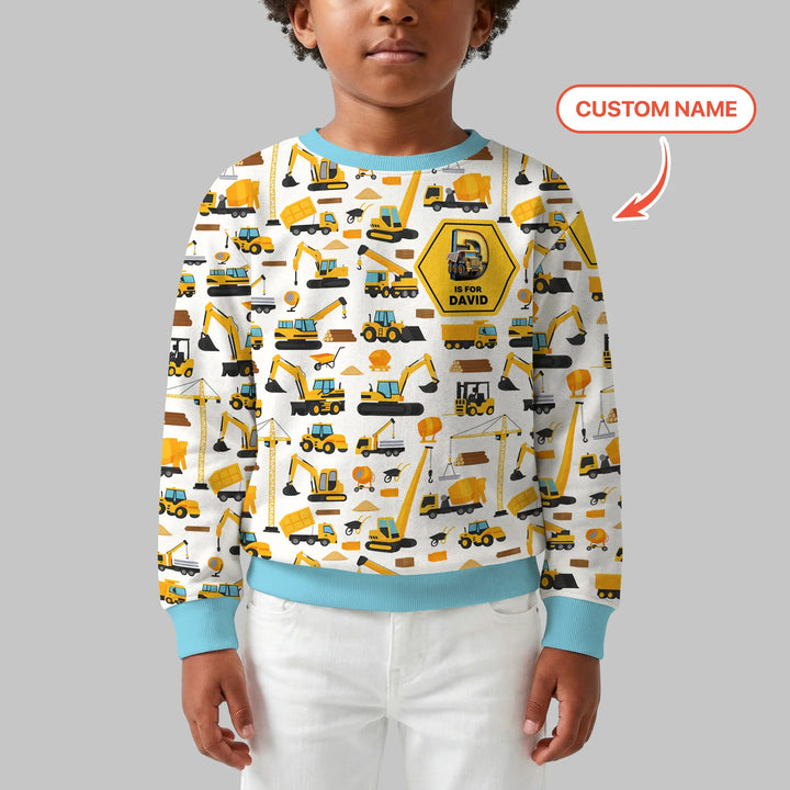 Individuelles Sweatshirt mit Namen und Initialen aus Bambus-Crewneck