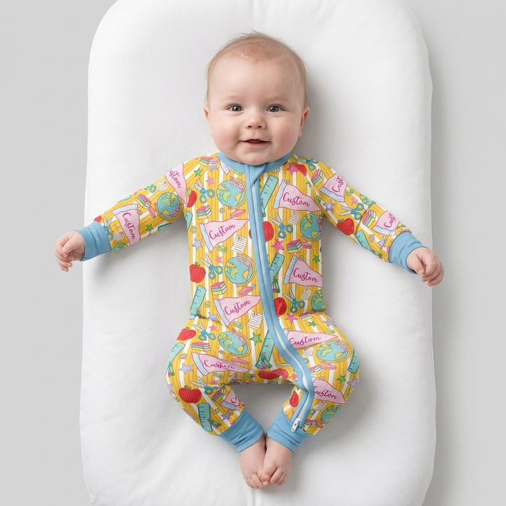 Gerippte Babykleidung mit individuellem Foto - Weich &amp; Skizzenhaft