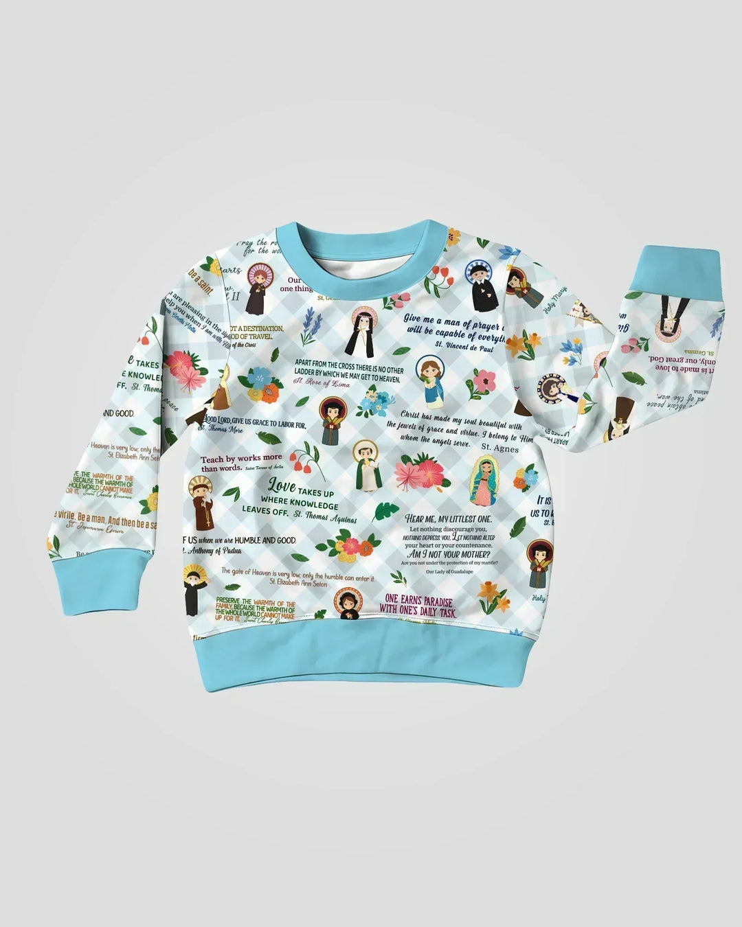 Catholic Saint Quotes Bamboo Crewneck Sweatshirt