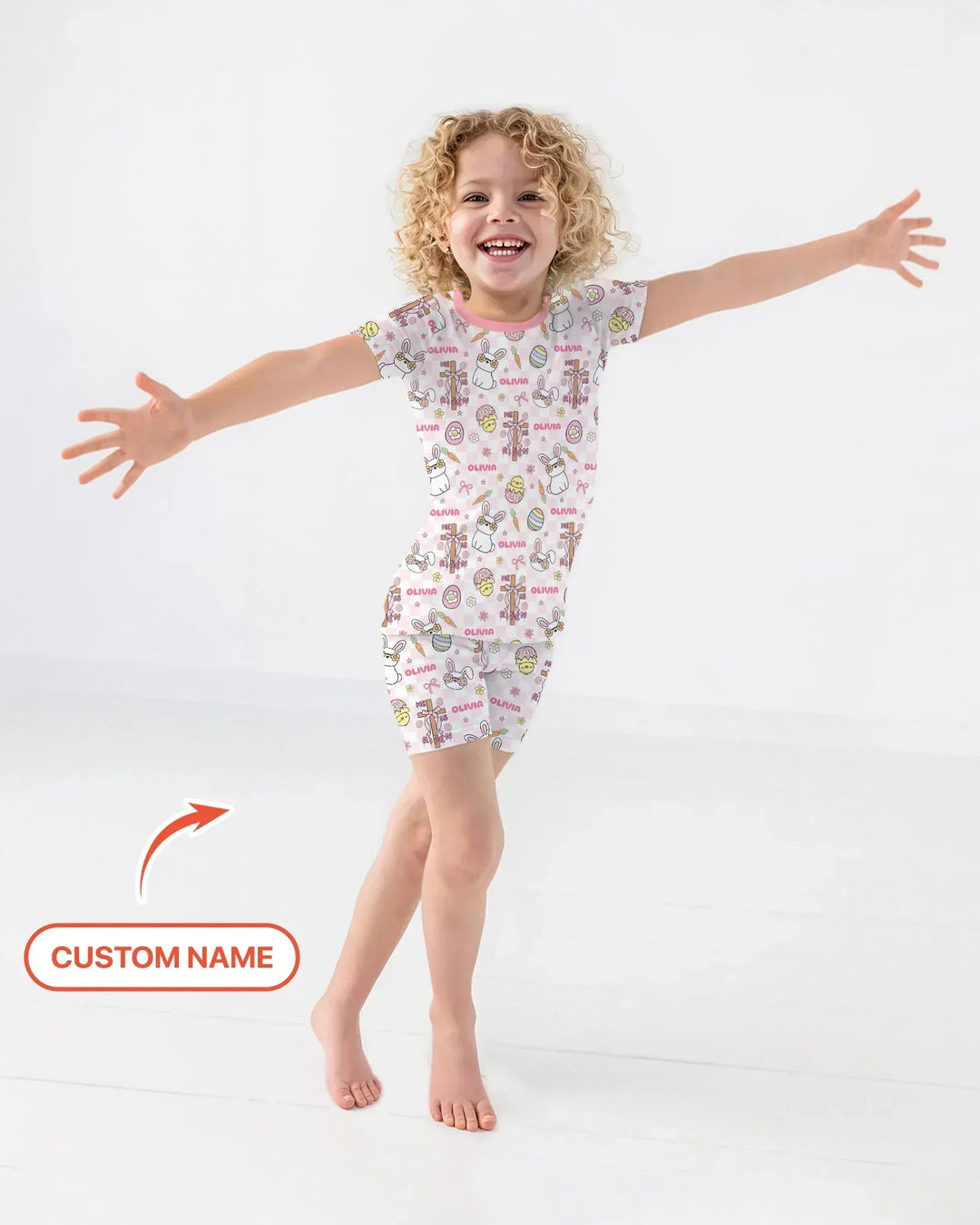 Zweiteiliges Pyjama-Set mit kurzen Ärmeln und Shorts im Sommer-Design