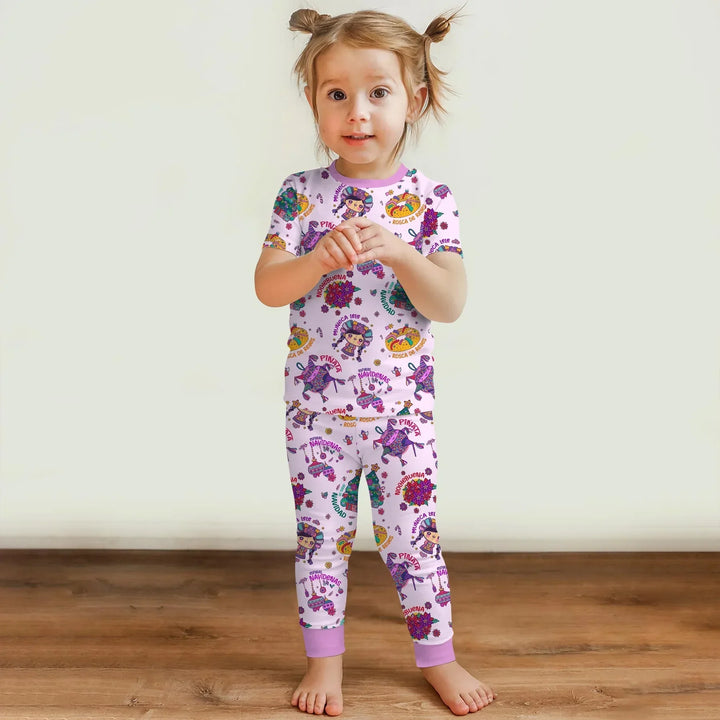 Dulce Navidad Bamboo Two Piece Short Sleeve Pajama Set