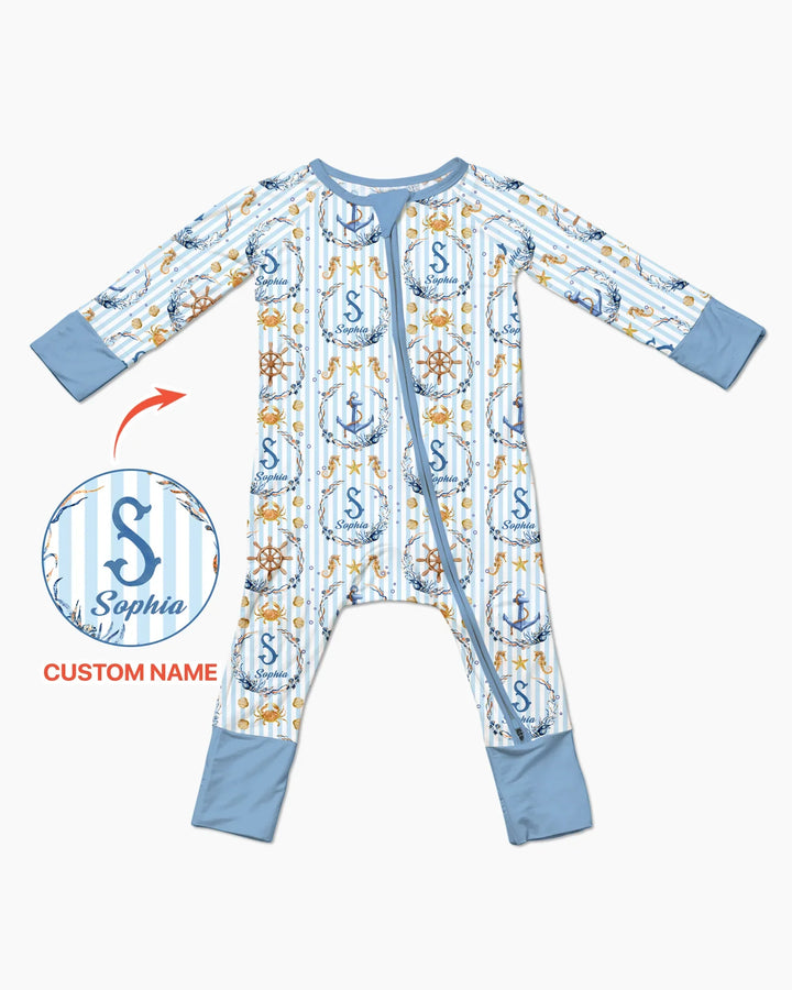 Bon Voyage Custom Name Bamboo Convertible Zippy