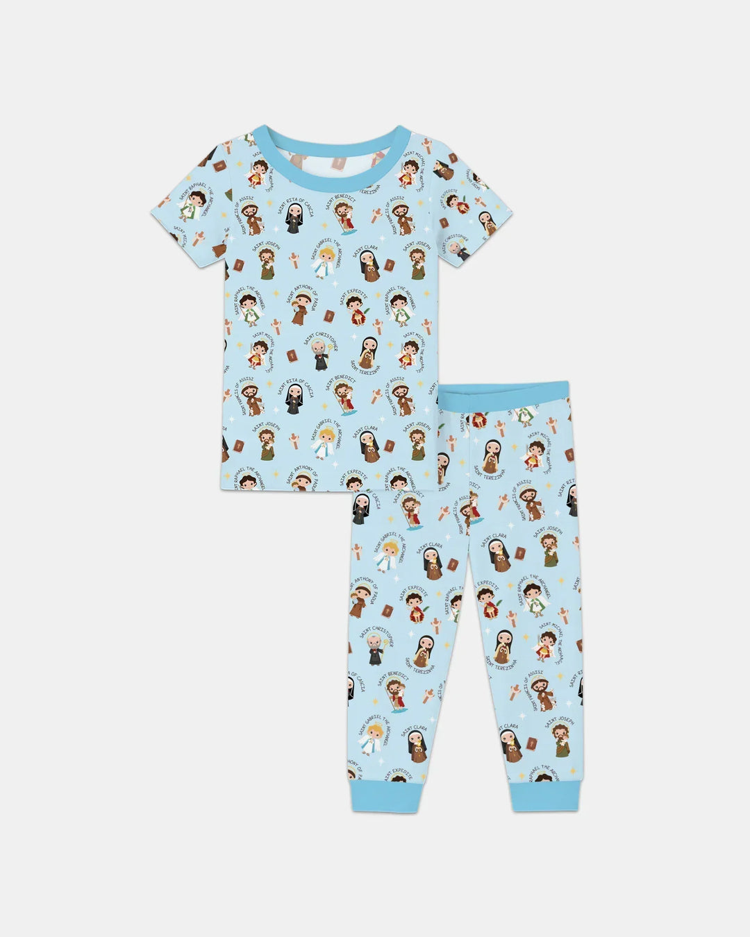 Saints in the Clouds Bamboo Two Piece Short Sleeve Pajama Set