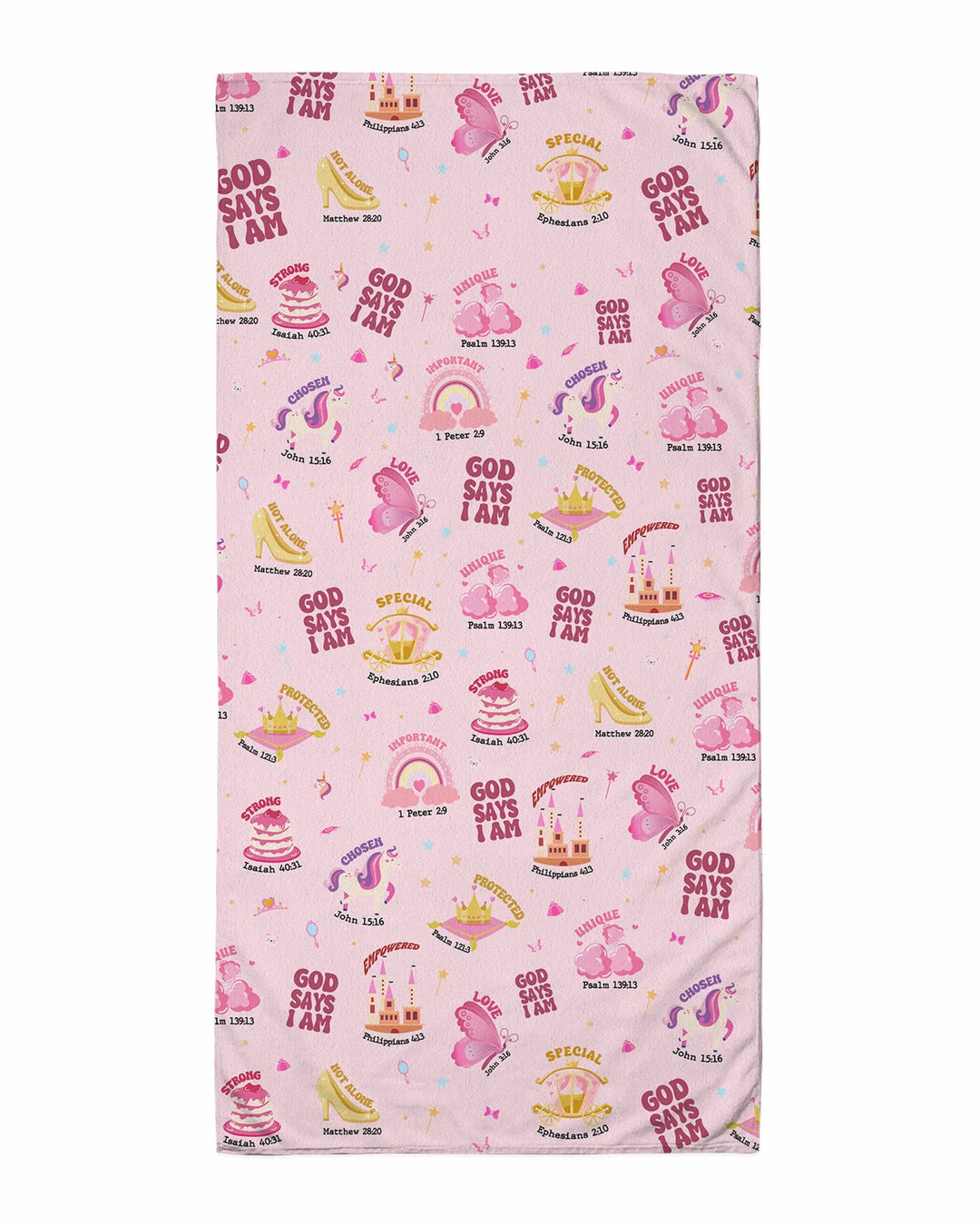 God Says I Am Girl Bamboo Beach Towel