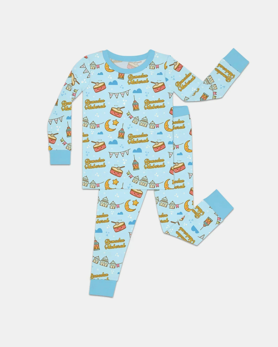 Ramadan Mubarak Bamboo Two Piece Long Sleeve Pajama Set