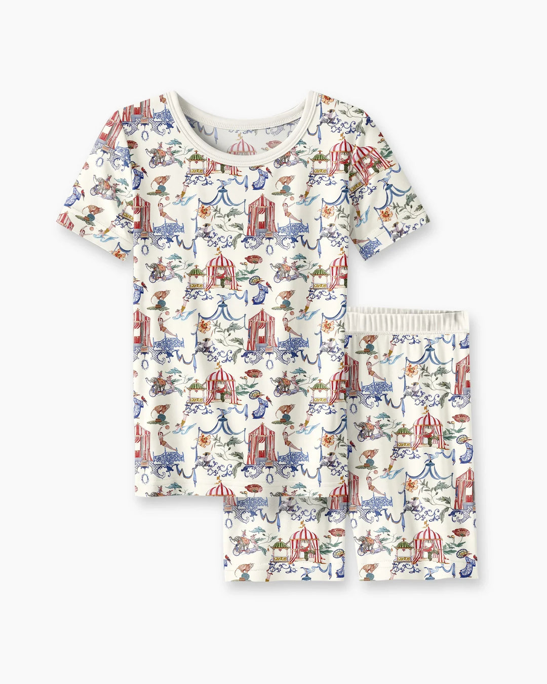 Schlafanzug-Set zweiteilig, kurze Ärmel, kurze Hose, Bambus
