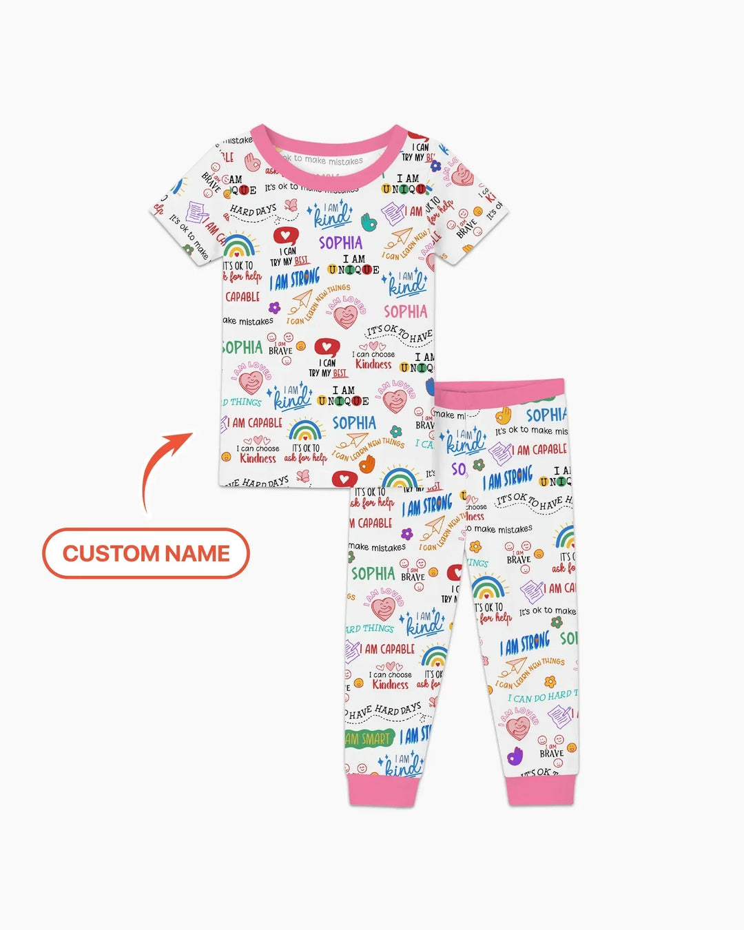 Zweiteiliges, kurzärmliges Pyjama-Set mit Marienkäfern