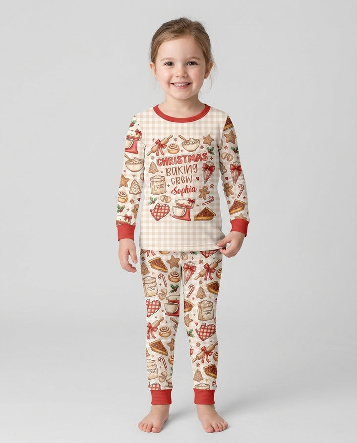 Christmas Baking Crew Bamboo Two Piece Long Sleeve Pajama Set