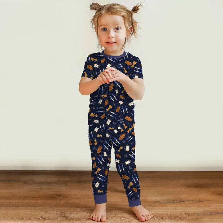 Zweiteiliges, kurzärmliges Pyjama-Set mit Marienkäfern