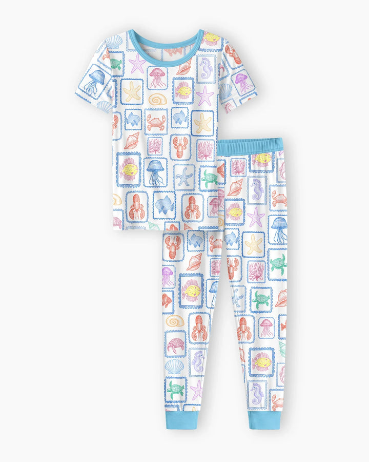 Zweiteiliges, kurzärmliges Pyjama-Set mit Marienkäfern