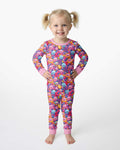 Zweiteiliges Langarm-Pyjama-Set mit Sommerfrüchten