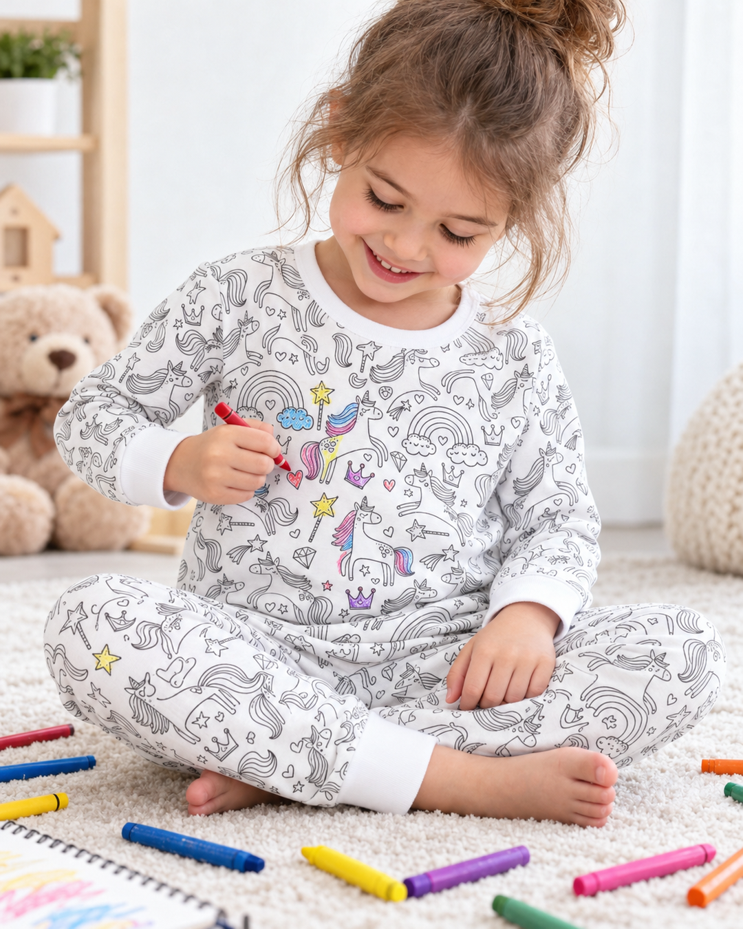 All Colorable Bamboo Two Piece Long Sleeve Pajama Set