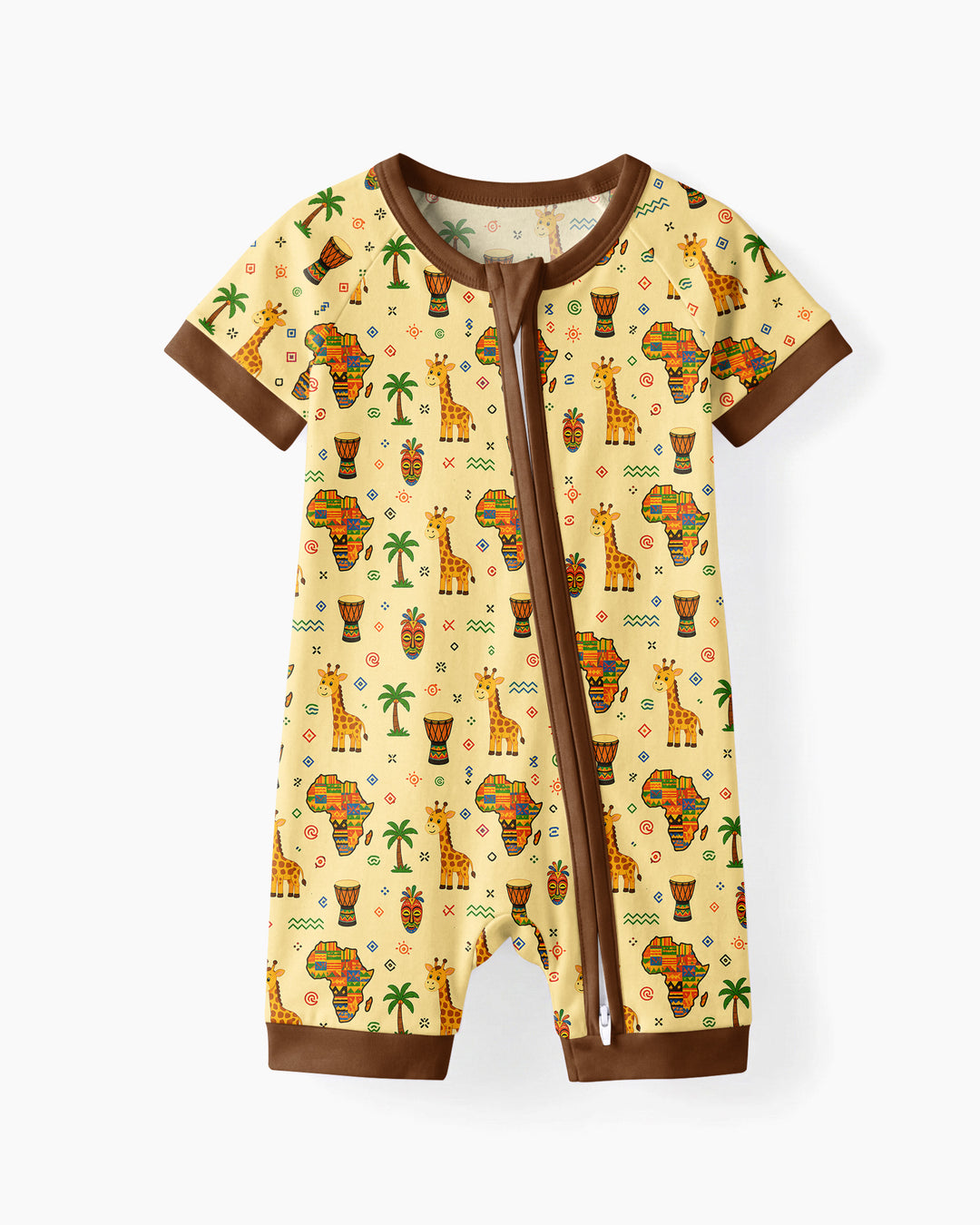 African Culture Bamboo Shorty Zippy