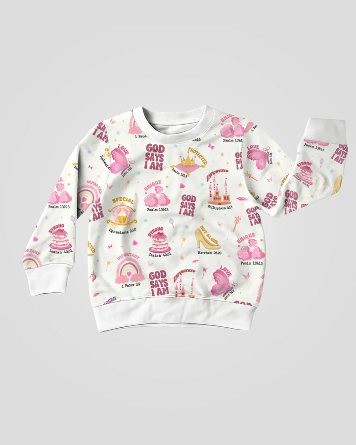 God Says I Am Girl Bambus-Rundhals-Sweatshirt