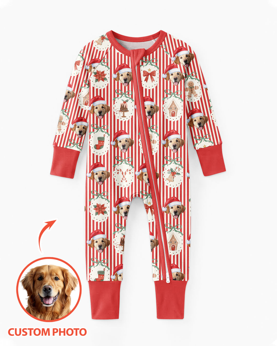Christmas Paws Custom Photo Bamboo Convertible Zippy