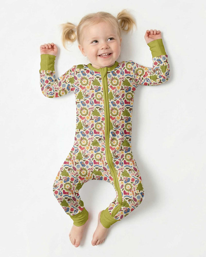 All Over Christmas Fun Bamboo Convertible Zippy