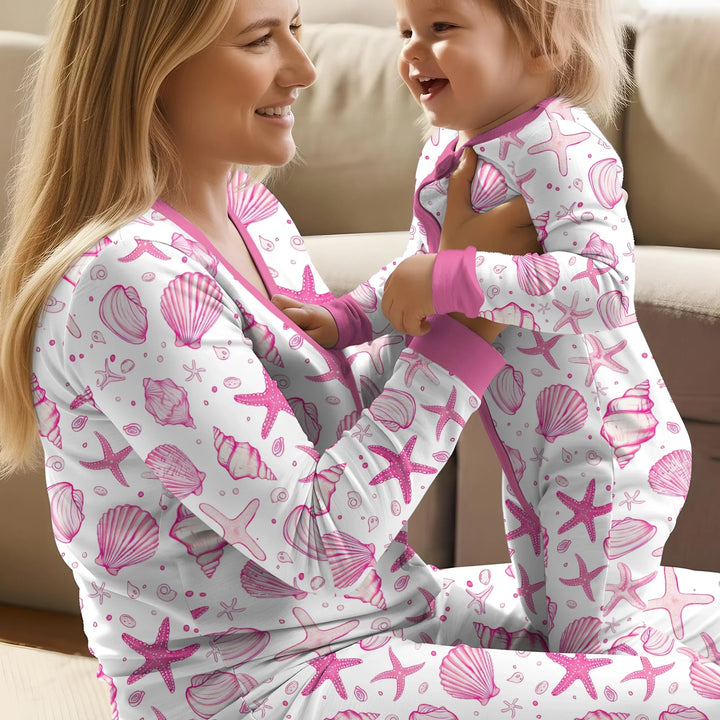 Coastal Charm Family Matching Bamboo Convertible Zippy