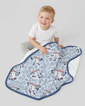 Happy Soccer Ball Family Matching Bamboo Blanket