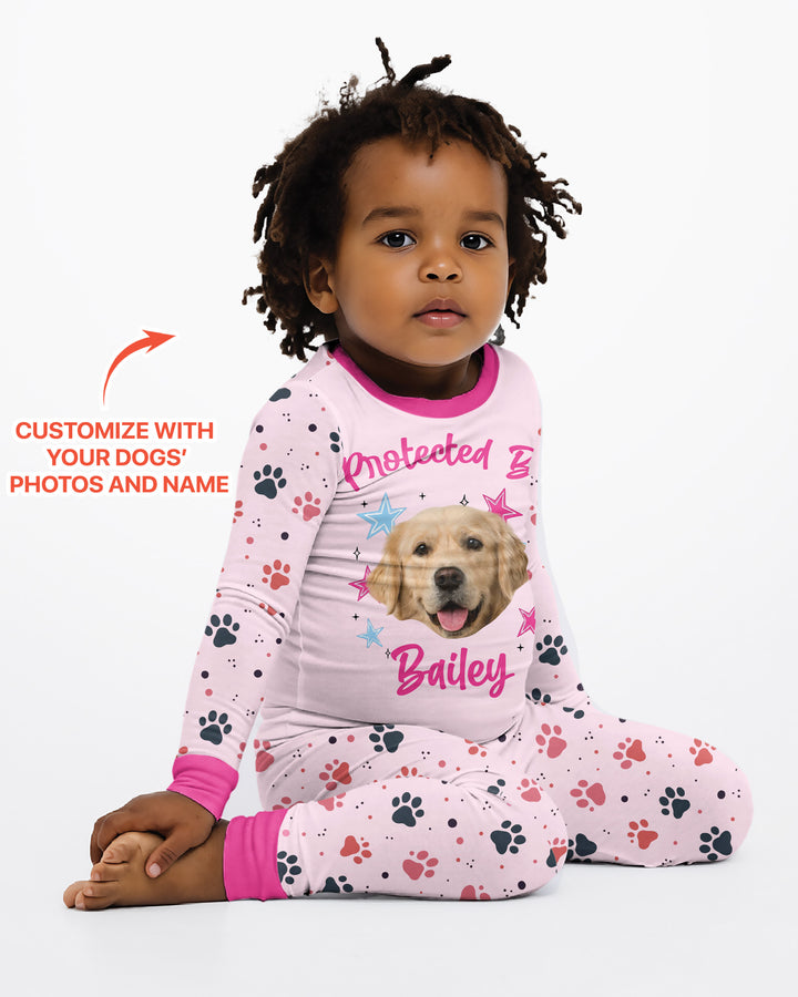 Cute Pet Photo Bamboo Two Piece Long Sleeve Pajama Set