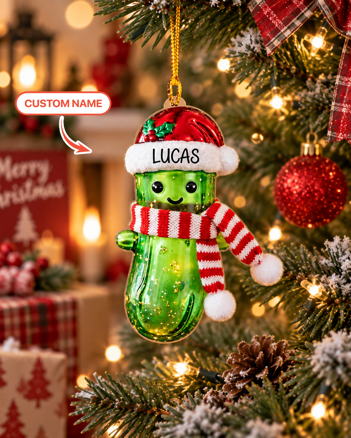 Funny Pickle Christmas Acrylic Ornament
