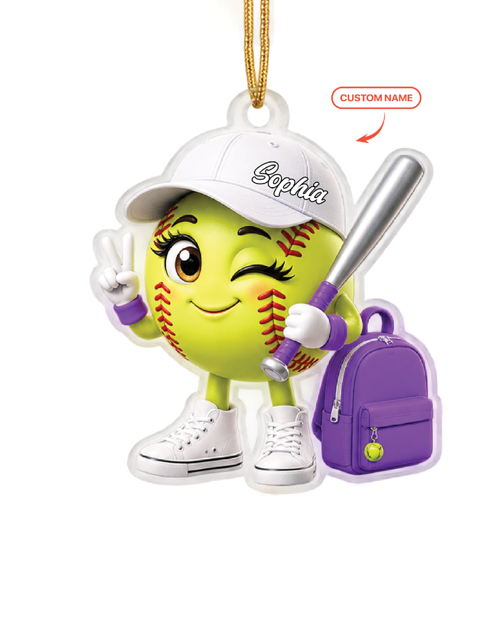 Baseball Softball Acrylic Ornament