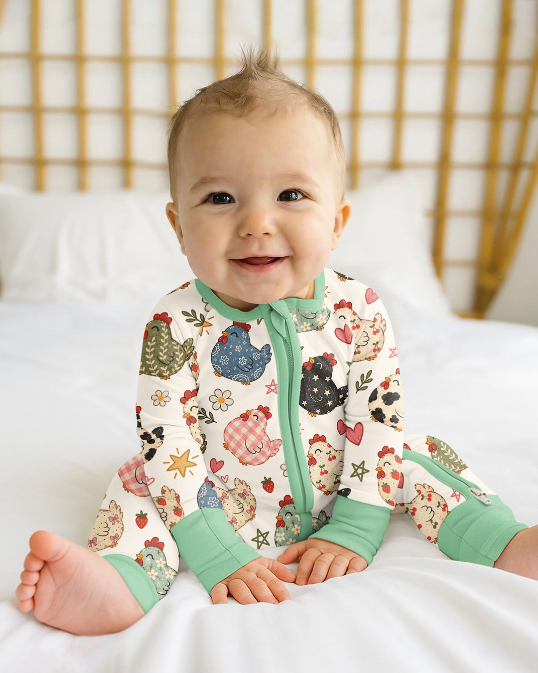 Playful Farm Chicken Bamboo Convertible Zippy