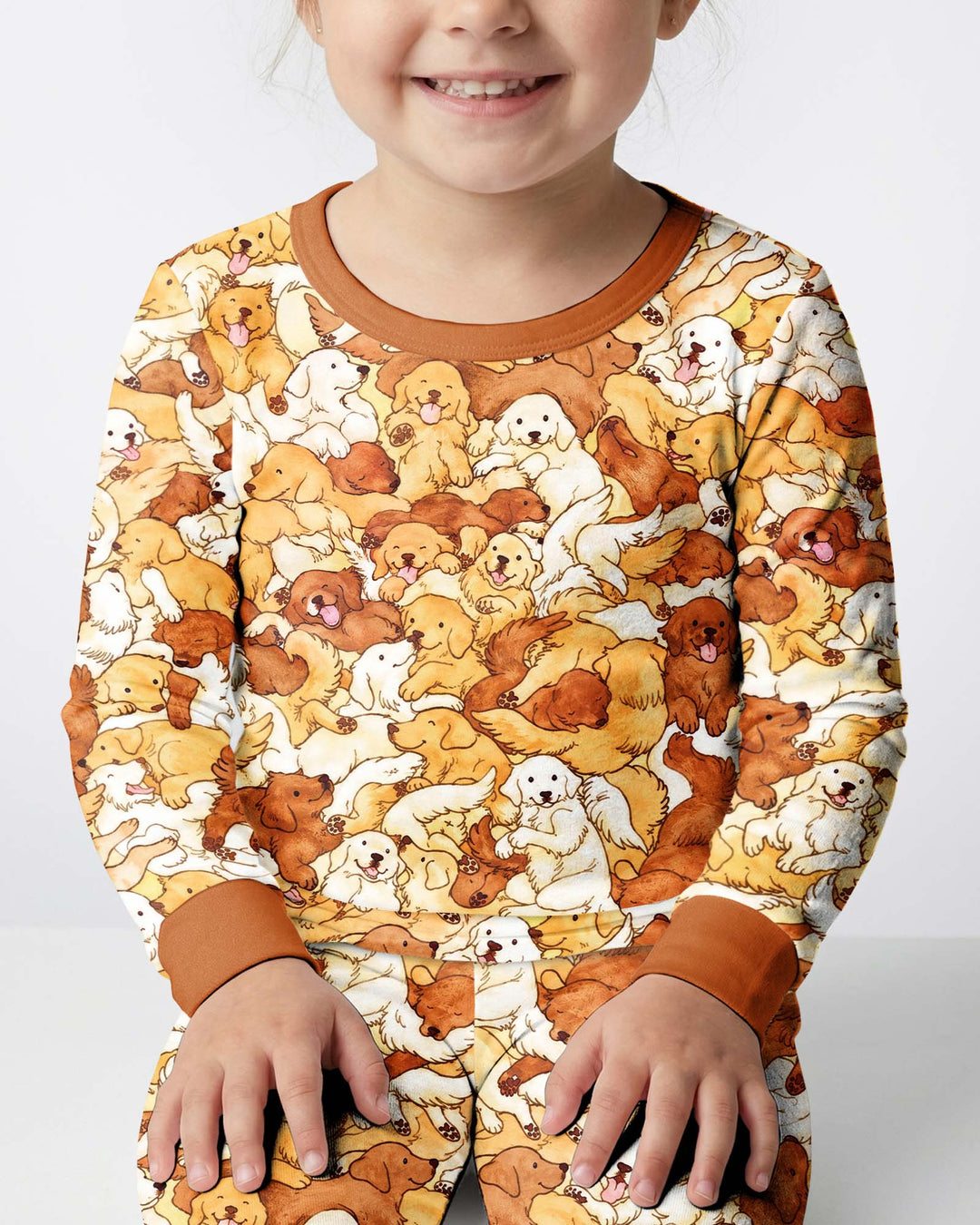 Puppy Pile Bamboo Two Piece Long Sleeve Pajama Set
