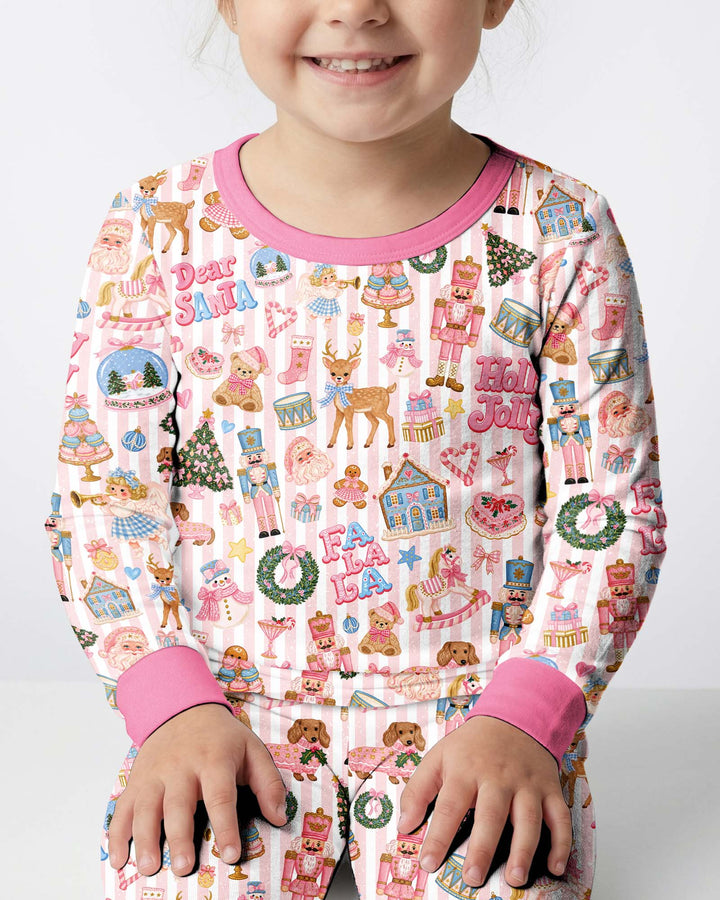 Preppy Christmas Bamboo Two Piece Long Sleeve Pajama Set