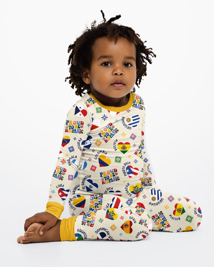 Proud To Be Hispanic Bamboo Two Piece Long Sleeve Pajama Set