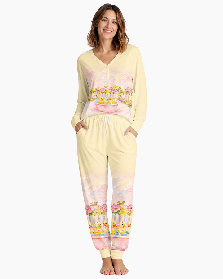 Sweet Duckling Dreams Bamboo Women Pajama Set