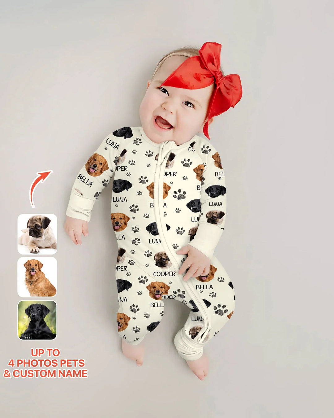 Gerippte Babykleidung mit individuellem Foto - Weich &amp; Skizzenhaft