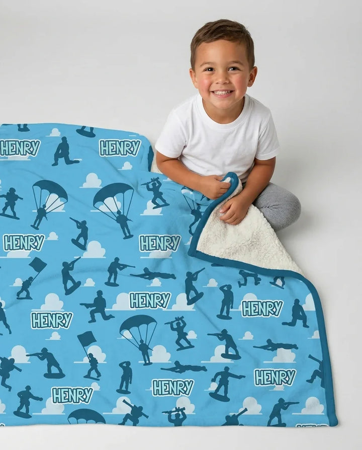 Army Men Memorial Day Bamboo Blanket