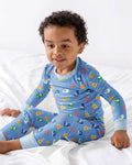 Zweiteiliges Langarm-Pyjama-Set mit Sommerfrüchten