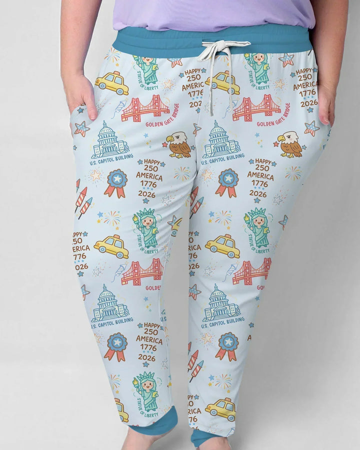 250 Jahre Freiheit Bambus Damen Pyjama Set