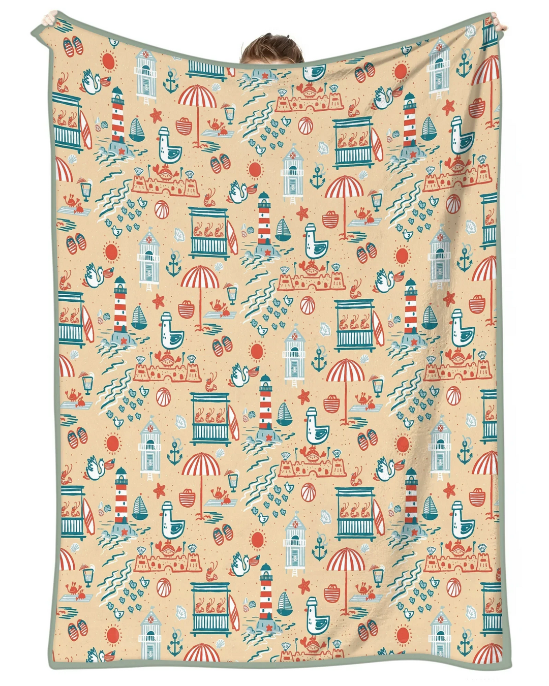 Seaside Storybook Days Bamboo Blanket