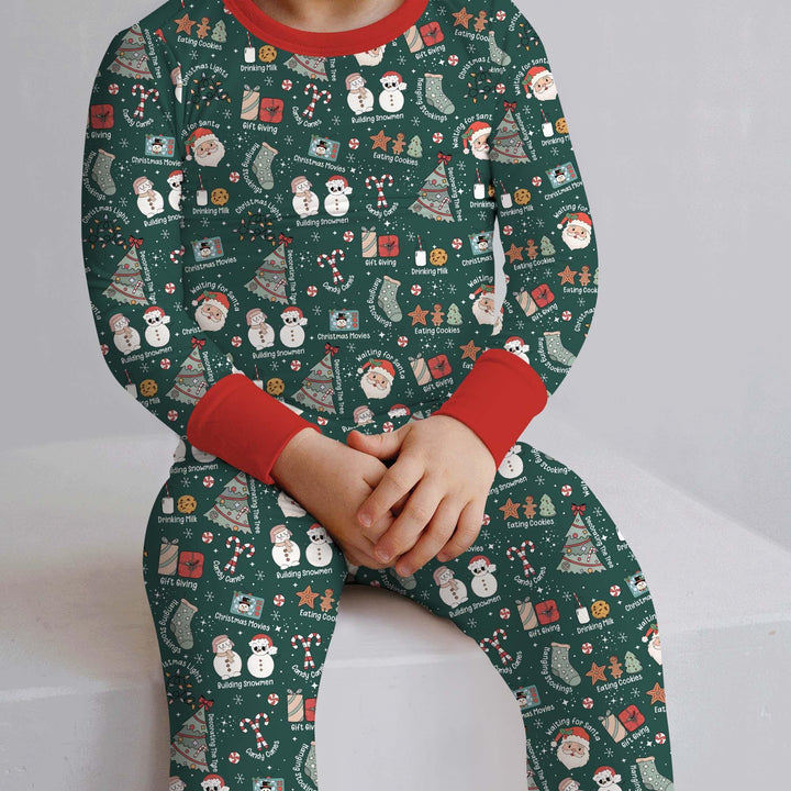 Christmas Things Bamboo Two Piece Long Sleeve Pajama Set