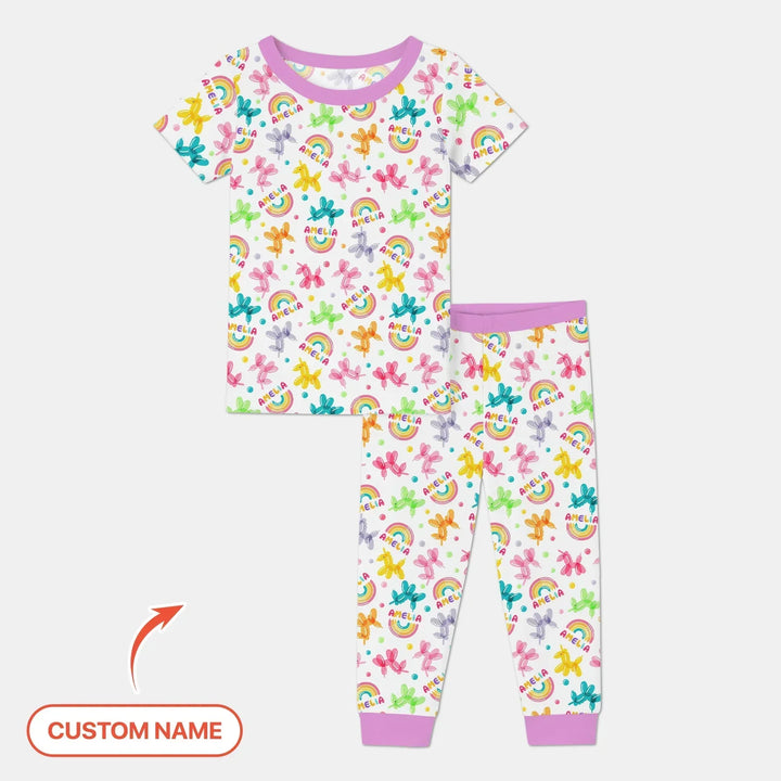 Zweiteiliges, kurzärmliges Pyjama-Set mit Marienkäfern