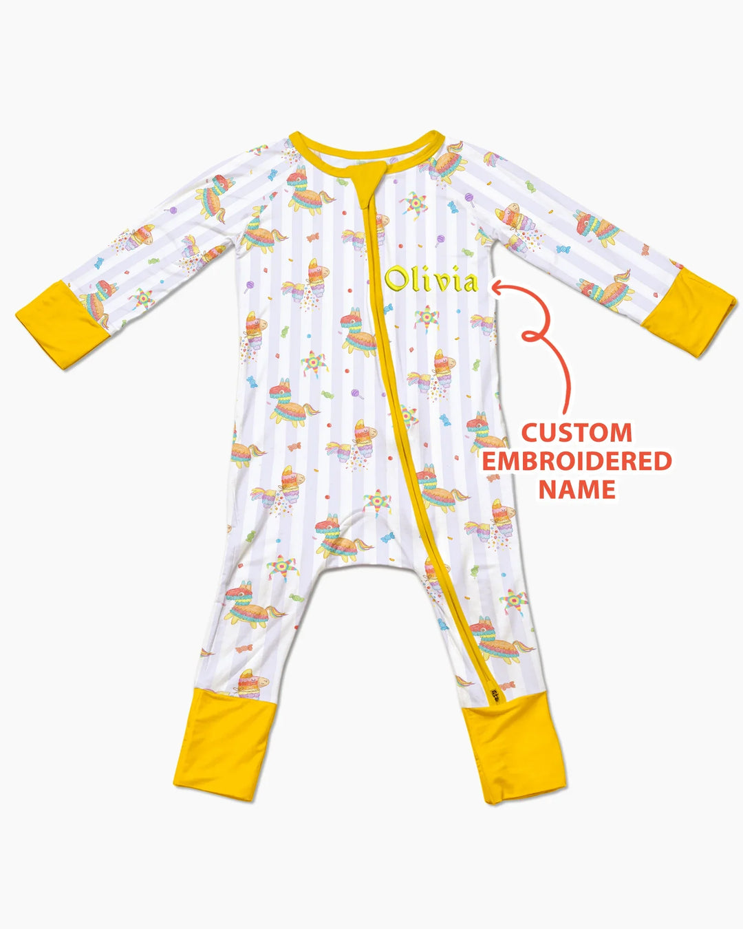 Personalized Embroidered Name Cinco De Mayo Bamboo Convertible Zippy