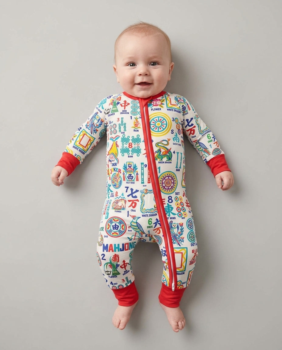 Mahjong Time Family Matching Bamboo Convertible Zippy